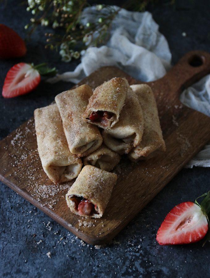 UGNSBAKADE CHIMICHANGAS FYLLDA MED FÄRSKOST ELLER CHOKLAD