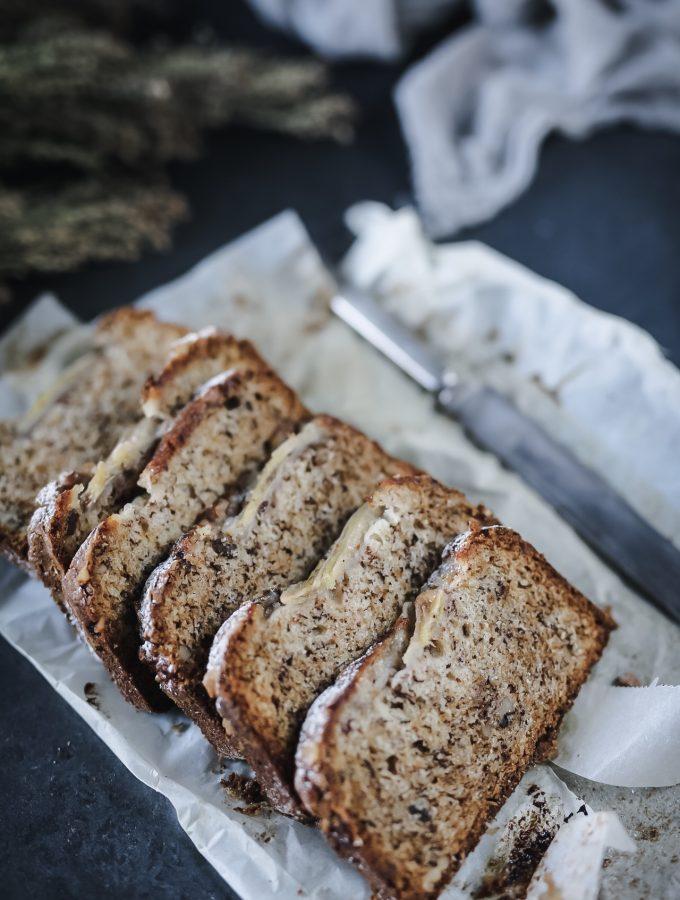 BANANBRÖD MED CHOKLAD OCH NÖTTER